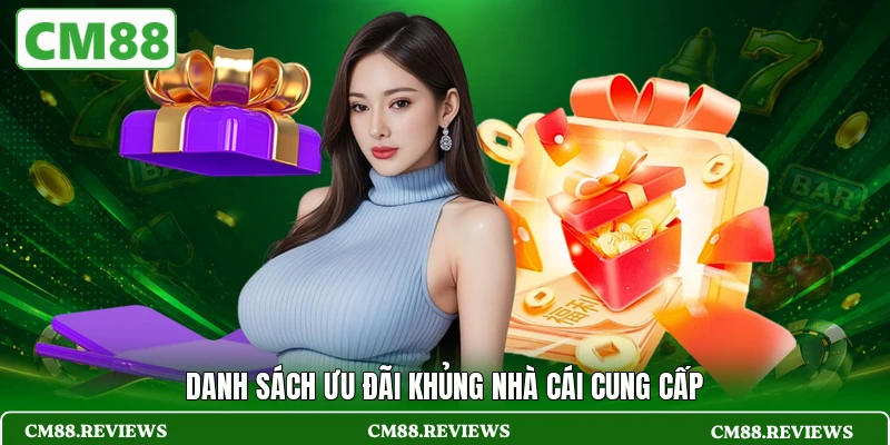 Danh sách ưu đãi khủng nhà cái cung cấp