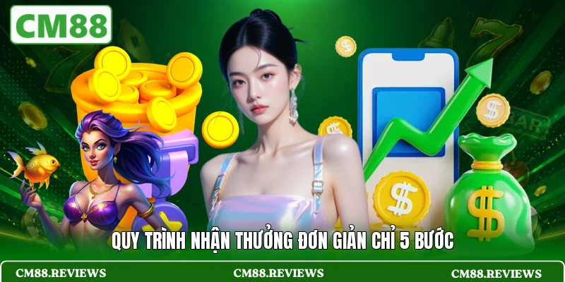 Quy trình nhận thưởng đơn giản chỉ 5 bước